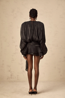 Marcelline Pleated Ruffled Mini Dress