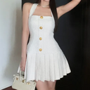 Ivory Tweed Mini Dress