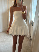 Amelia Bubble Hem Mini Dress