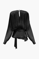 Marcelline Pleated Ruffled Mini Dress
