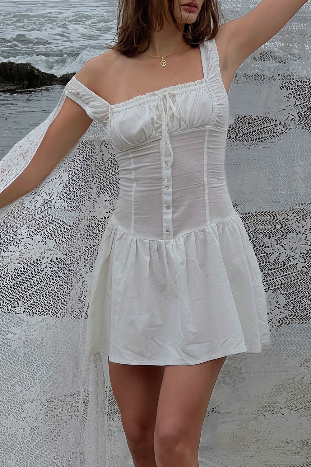 Christa Ruffle Dress
